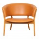 Nanna Ditzel ND83 armchair in cognac aniline leather and solid oak 