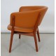 Nanna Ditzel ND83 lounge chair in teak and Cognac aniline leather