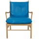 Ole Wanscher Colonial chair in blue leather