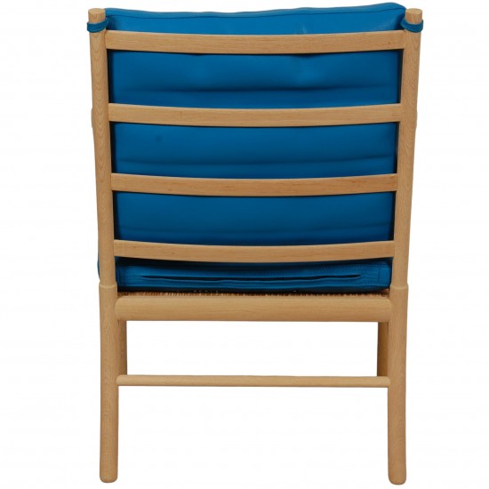 Ole Wanscher Colonial stol i blåt læder