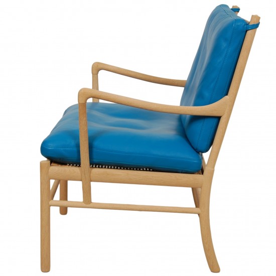 Ole Wanscher Colonial chair in blue leather