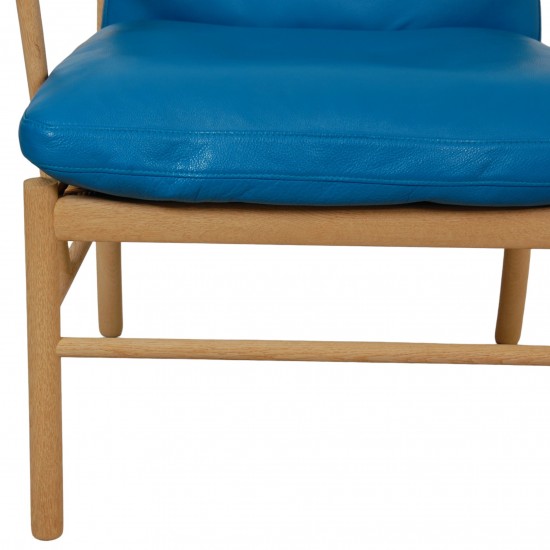 Ole Wanscher Colonial chair in blue leather