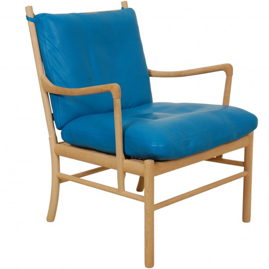 Ole Wanscher Colonial chair in blue leather