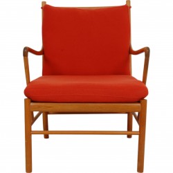 Ole Wanscher Colonial chair in orange fabric