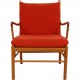 Ole Wanscher Colonial chair i orange stof