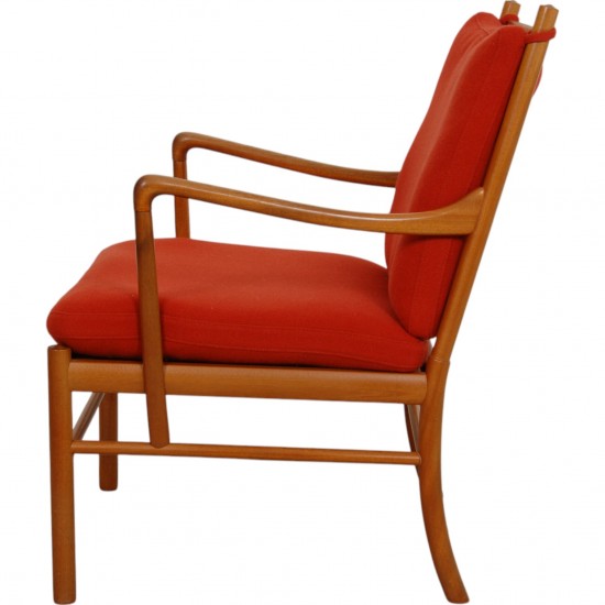 Ole Wanscher Colonial chair i orange stof