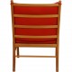 Ole Wanscher Colonial chair i orange stof