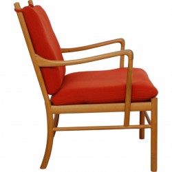 Ole Wanscher Colonial chair i orange stof
