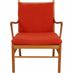 Ole Wanscher Colonial chair in orange fabric 