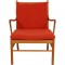 Ole Wanscher Colonial chair in orange fabric 