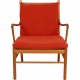 Ole Wanscher Colonial chair i orange stof