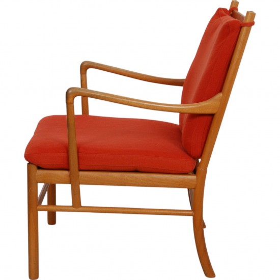 Ole Wanscher Colonial chair i orange stof