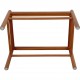 Ole Wanscher colonial stool in orange fabric
