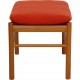 Ole Wanscher colonial stool in orange fabric