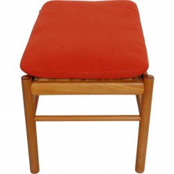 Ole Wanscher colonial skammel i orange stof