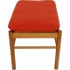 Ole Wanscher colonial stool in orange fabric