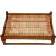 Ole Wanscher colonial stool in orange fabric