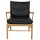 Ole Wanscher Colonial chair in black leather