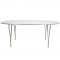 Piet Hein hvidt spisebord B613 120 x 180 Cm 