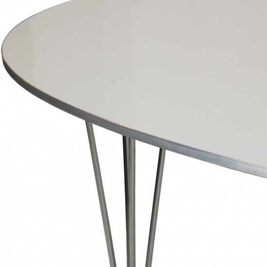 Piet Hein hvidt spisebord B613 120 x 180 Cm 
