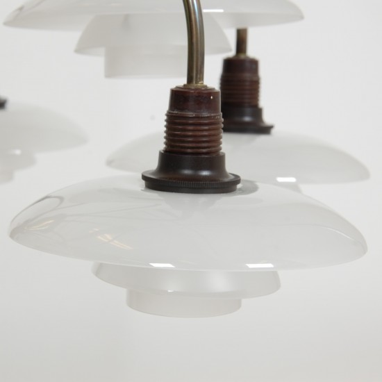 Poul Henningsen nine armed Bombardement Chandelier