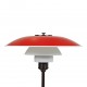 Poul Henningsen New PH-3,5/2,5 red table lamp with burnished brass