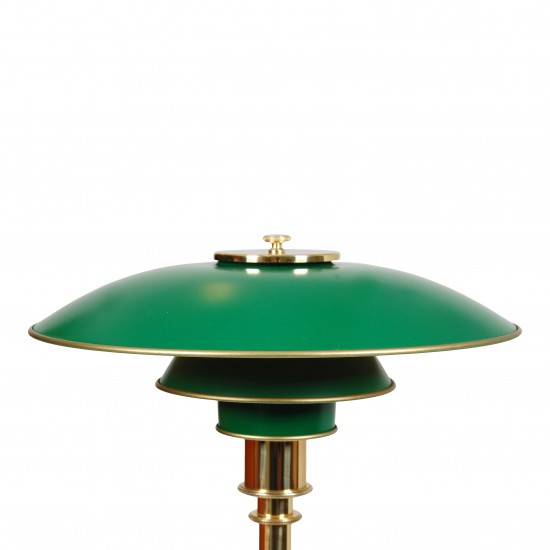 Poul Henningsen PH-3/2 table lamp green and brass