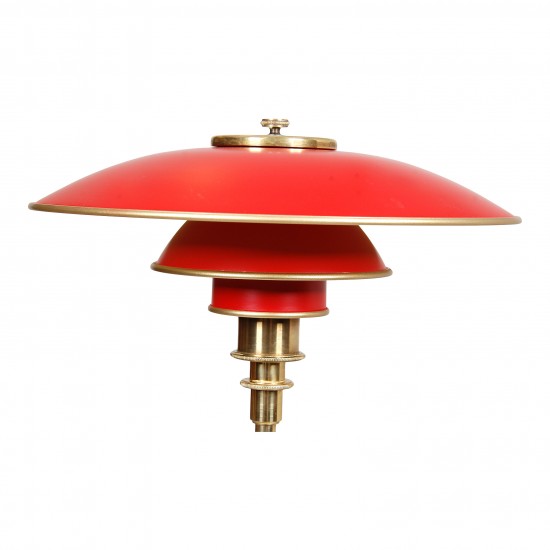 Poul Henningsen PH 3/2 Table lamp red anniversary model with light patina