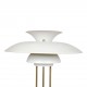 Poul Henningsen PH 5 bordlampe i hvidlakeret aluminium og messing