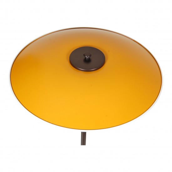 Poul Henningsen New PH-3,5/2,5 Table lamp with burnished brass and yellow lacquered metal