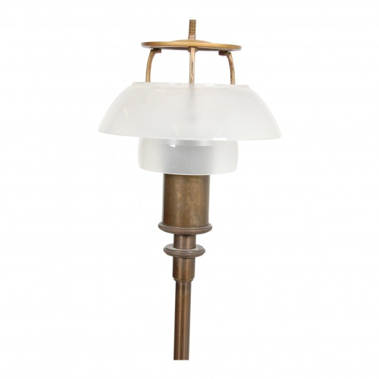 Poul Henningsen 3,5/2 Bordlampe med stel af bruneret messing