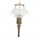 Poul Henningsen 3.5/2 Table lamp with bronzed brass frame