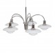 Poul Henningsen PH Cascade Chandlier with 5 arms of chromed metal Ø: 68