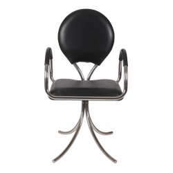 Poul Henningsen PH 506 chair with black leather