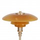 Poul Henningsen Ny 2/1 Limited Edition bordlampe i messing og rav farvede opal glas demo