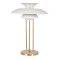Poul Henningsen PH-5 brass table lamp with white shades