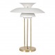 Poul Henningsen PH-5 brass table lamp with white shades