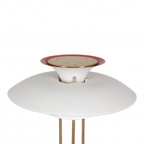 Poul Henningsen PH-5 brass table lamp with white shades