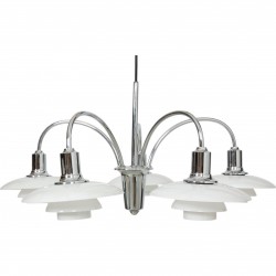 Poul Henningsen vintage Bombardements chandelier