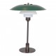 Poul Henningsen New PH-3,5/2,5 Brass table lamp with a green top shade Ø: 35