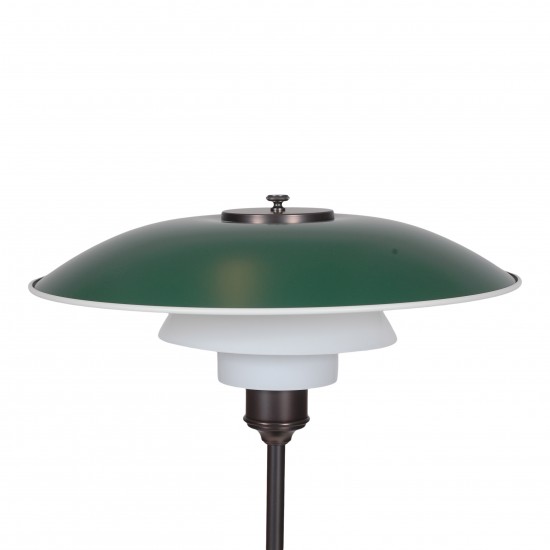 Poul Henningsen Ny PH-3,5/2,5 Bordlampe af messing og grøn overskærm Ø: 35