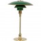 Poul Henningsen PH 3/2 table lamp with green shades