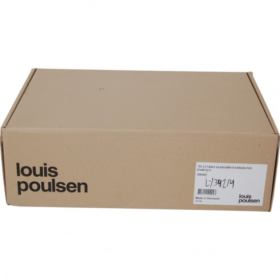 Poul Henningsen ny PH 3/2 bordlampe af messing og opalglas