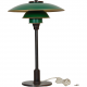 Poul Henningsen PH 3/2 of browned brass and with green metal shades