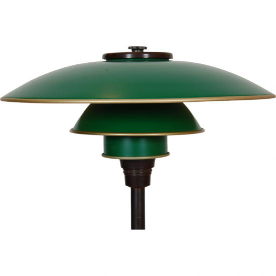 Poul Henningsen PH 3/2 of browned brass and with green metal shades