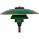 Poul Henningsen PH 3/2 of browned brass and with green metal shades