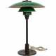 Poul Henningsen PH 3/2 of browned brass and with green metal shades