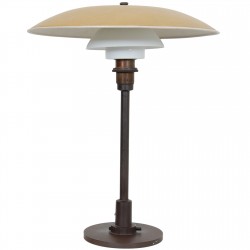 Poul Henningsen 4½ / 2½ bordlampe med gul skærm