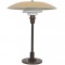 Poul Henningsen 4½ / 2½ table lamp with a yellow shade