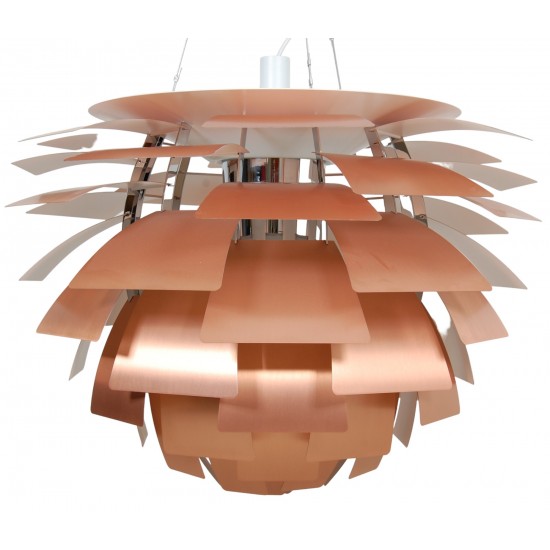 Poul Henningsen nyrenoveret kobber Kogle lampe 84 Cm.